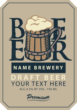 template vector beer label clipart