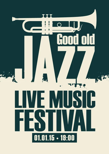 Plakat festiwalu jazzowego — Wektor stockowy
