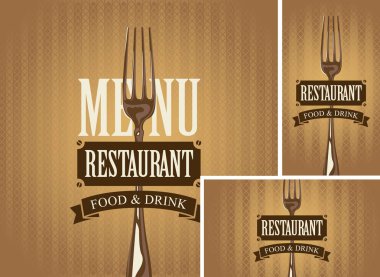 bir kafe ya da Restoran için tasarım öğeleri kümesi