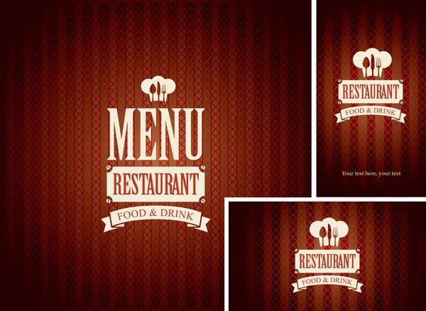 Conjunto de elementos de diseño para una cafetería o restaurante — Vector de stock