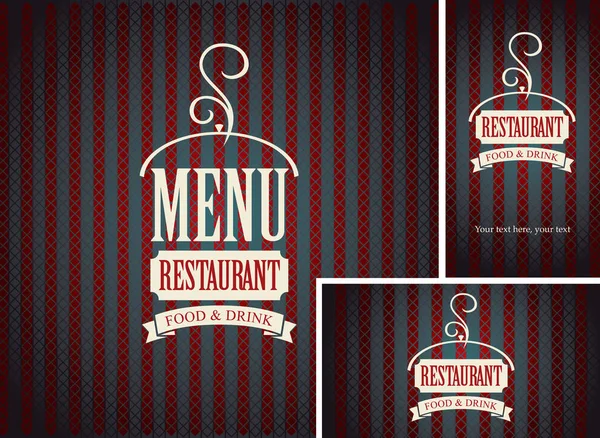 Set of design elements for a cafe or restaurant — Stock Vector