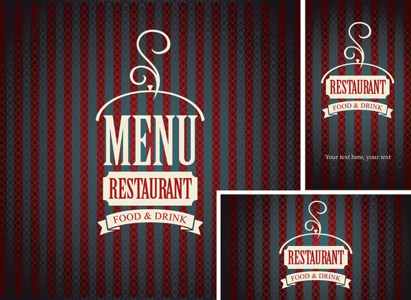 Conjunto de elementos de diseño para una cafetería o restaurante — Vector de stock