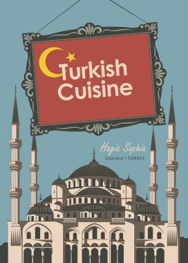 afiş restoran ile Ayasofya'nın Türk mutfağı