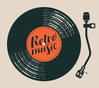 Poster tekrarlamak müzik vinil kaydı ve oyuncu