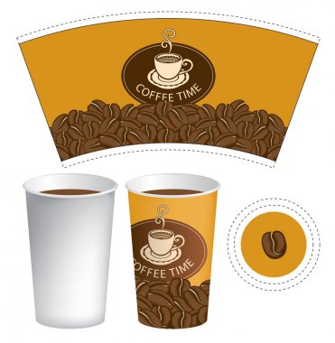 kağıt bardak sıcak bir içecek için Kupası ile kahve