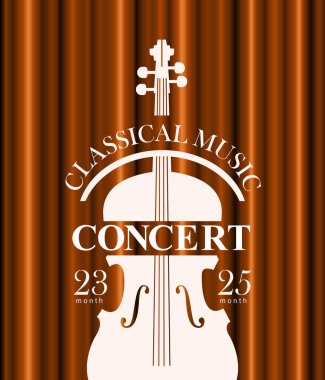keman ile klasik müzik konseri için poster