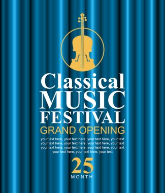 Klasik Müzik Festivali ile keman için poster
