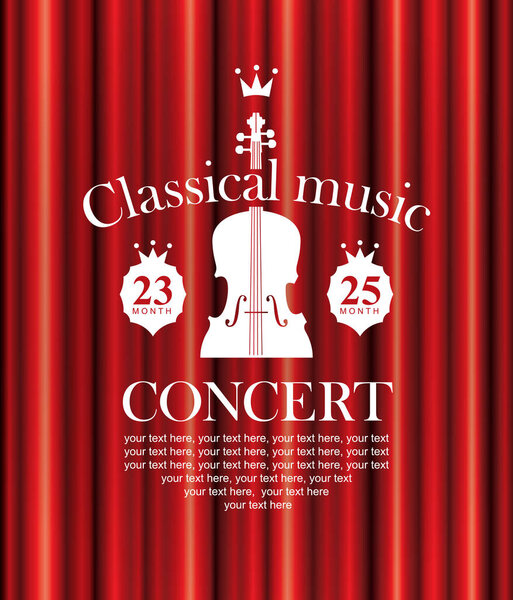 постер для концерта классической музыки со скрипкой
