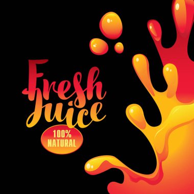 yazıt taze sıkılmış meyve suları ve su sıçramalarına ile banner