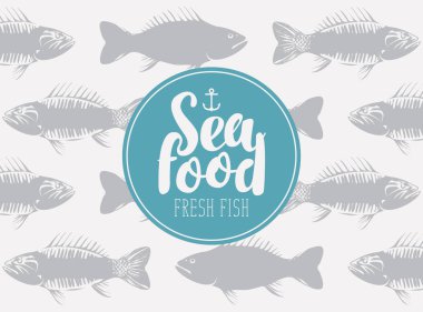 yazıt ile deniz ürünleri için Banner ve sorunsuz