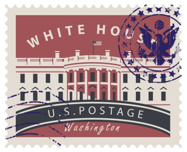 Washington'daki Beyaz Saray ile posta pulu