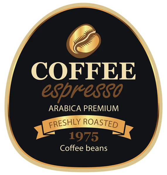 Étiquette design pour grains de café dans un style rétro — Image vectorielle