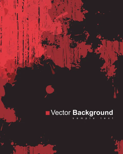 Fondo abstracto con salpicaduras de tinta roja de colores — Vector de stock