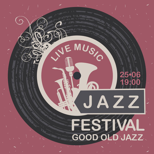 Vector banner for festival good old jazz