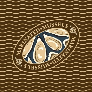 arka plan dalgalar üzerinde Marine midye