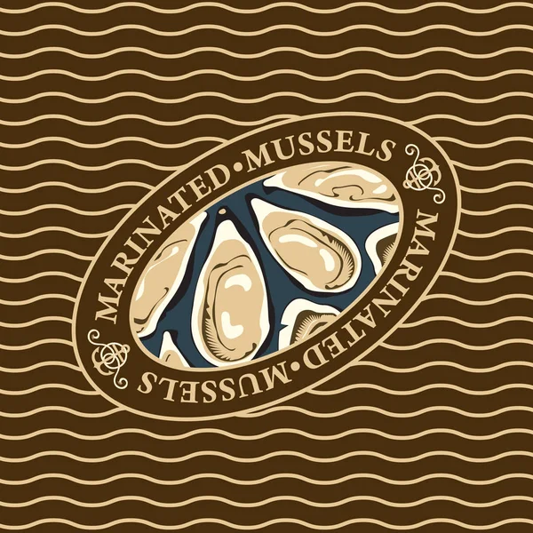 arka plan dalgalar üzerinde Marine midye