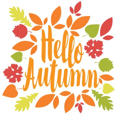 yazıt Merhaba sonbahar yaprak bir çerçeve içinde