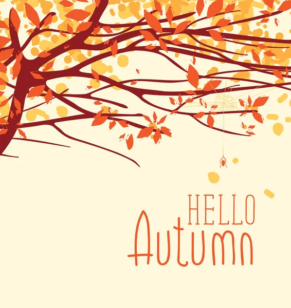 sonbahar yaprakları ağaçların dalları üzerinde ile manzara