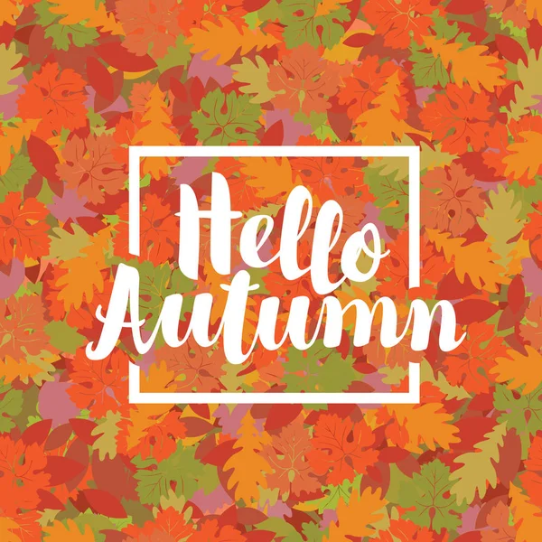 Bannière d'automne avec des feuilles d'automne colorées — Image vectorielle