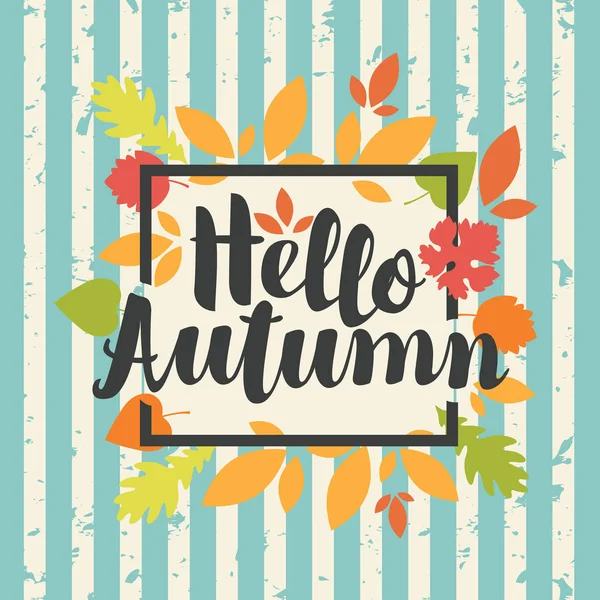Banner de outono com folhas coloridas de outono — Vetor de Stock