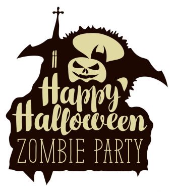 Cadılar Bayramı yazıt ile kabak, yarasa ve Kilisesi