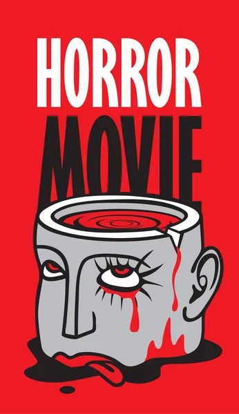 Banner per il festival del cinema horror, cinema spaventoso — Vettoriale Stock