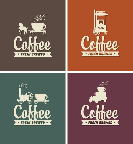 Wektor zestaw banerów kawę do kawiarni — Wektor stockowy