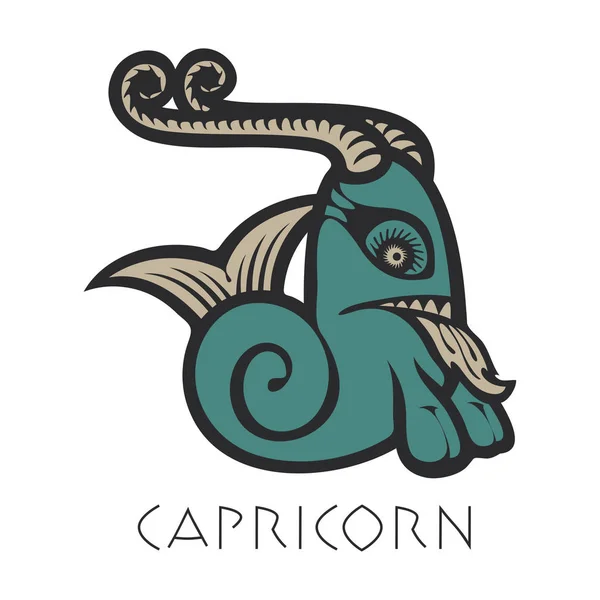 Immagine del Capricorno segno zodiacale — Vettoriale Stock