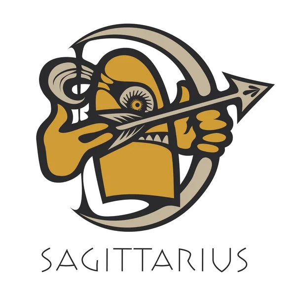 Image of Sagittarius astrological sign of zodiac — Stock Vector