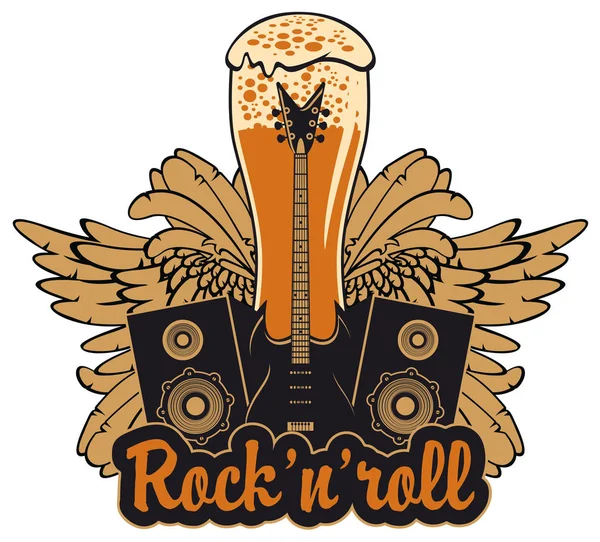 Banner vectorial para un pub de rock con música en vivo dura — Archivo Imágenes Vectoriales