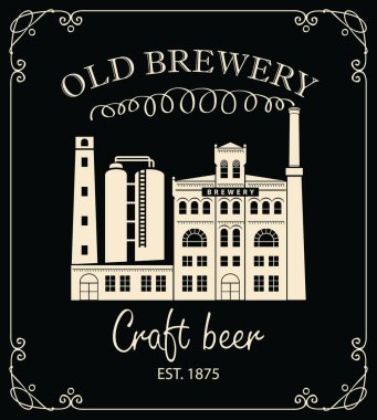 retro tarzı bina bira bira afiş