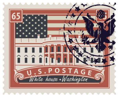 Washington'daki Beyaz Saray ile posta pulu