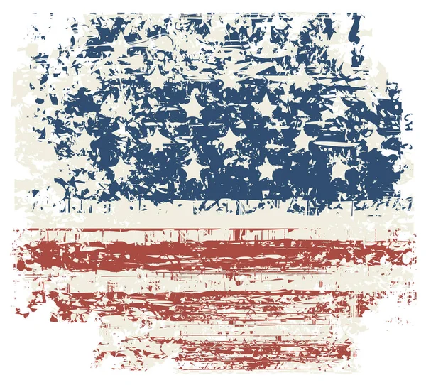 Grunge USA flag. Vintage American flag. Vector — Stock Vector