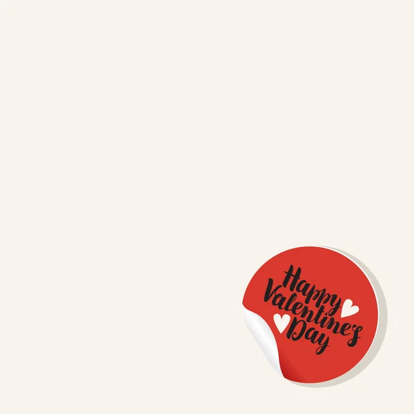 Sticker belettering Happy Valentines Day met hart — Stockvector