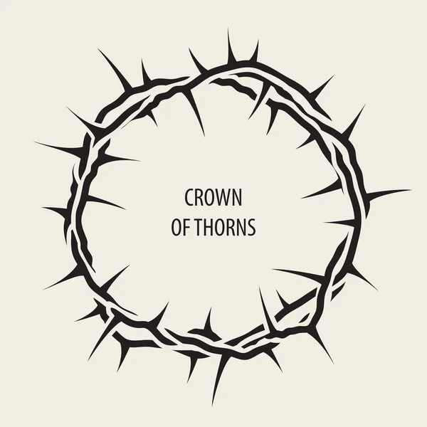 Bannière de Pâques avec couronne noire d'épines — Image vectorielle