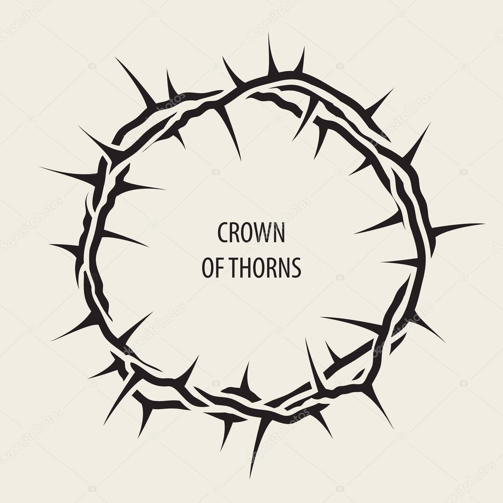 Easter banner with black crown of thorns