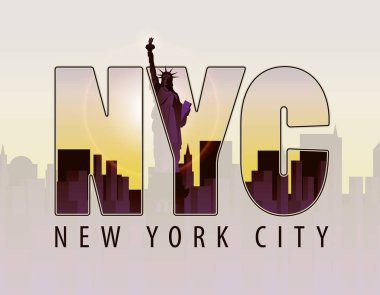New York manzara harfler Nyc