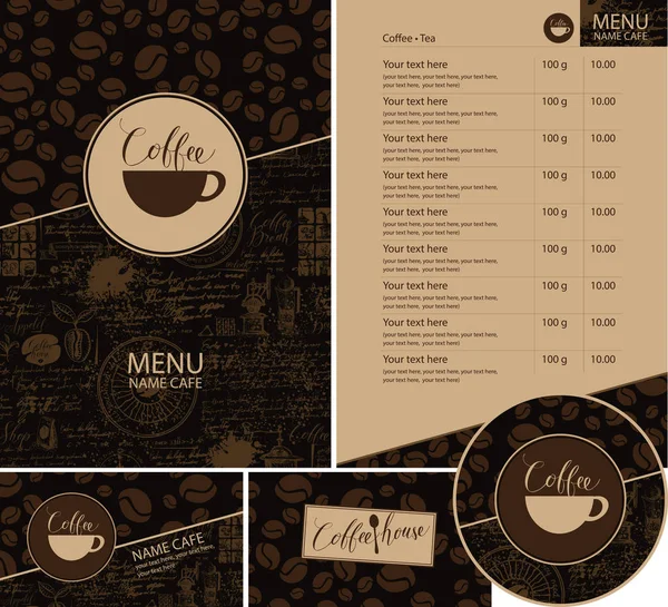 Vektör tasarım öğeleri kahvesi için ayarla