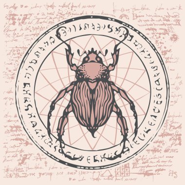 Böcek bir arka plan üzerinde çizim