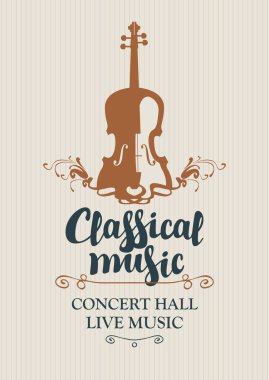 keman ile klasik müzik konseri için poster