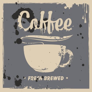 fincan kahve, lekeleri ve sıçraması ile banner