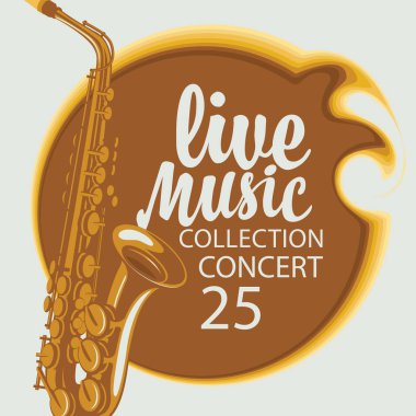 Saksafonlu canlı müzik konseri afişi