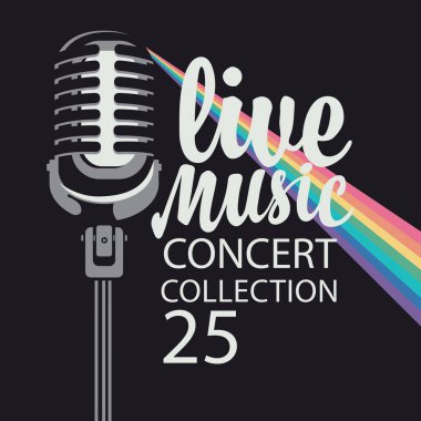 bir mikrofon ile bir canlı müzik konser için poster