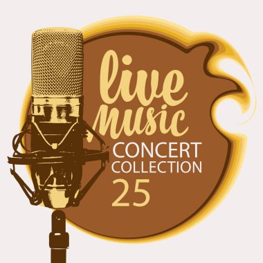 bir mikrofon ile bir canlı müzik konser için poster