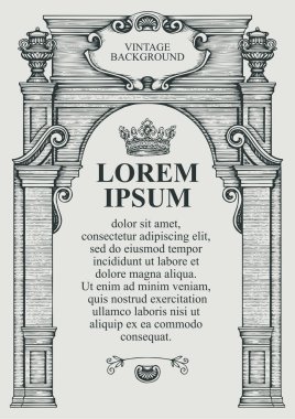vintage background or frame for certificate or diploma