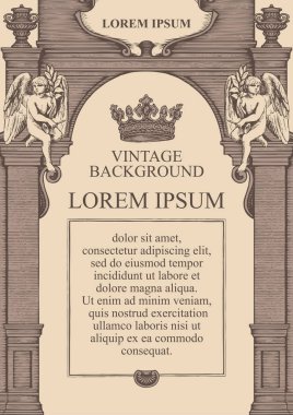 background or frame for vintage certificate or diploma
