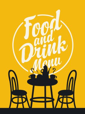 İki kişilik yemek ve içecek menüsü.