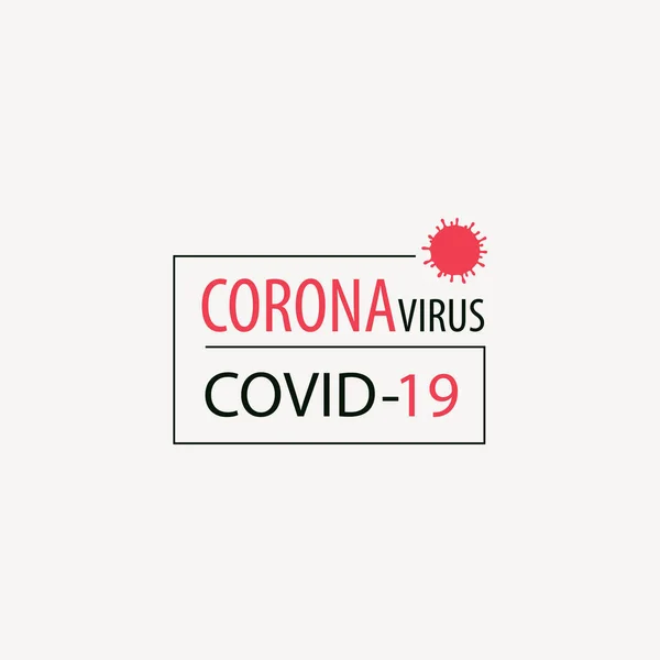 Icône Vectorielle Avec Cellule Virale Mots Coronavirus Covid Alerte Pandémique — Image vectorielle
