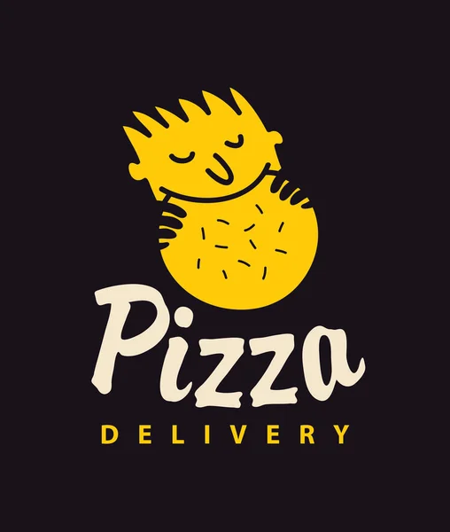 Vektor Banner Flygblad Eller Logotyp För Pizza Restaurang Med Liten — Stock vektor