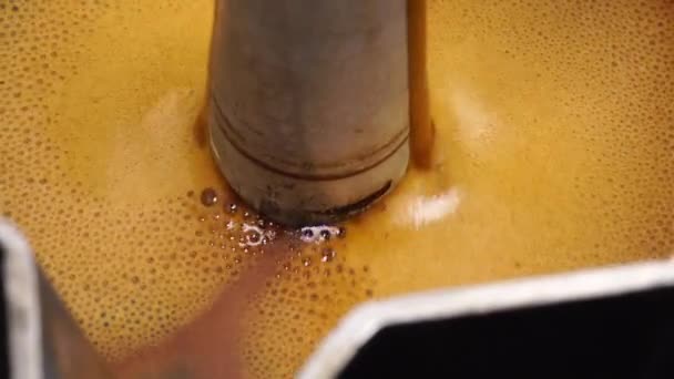 Moka Pot Coffee Coffee Brewing Italian Coffe Maker Moka Pot — Stock Video